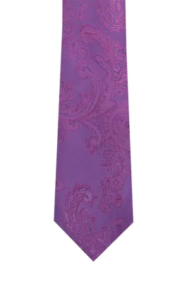 Dobell Krawatte für Jungen, Paisley, Violett