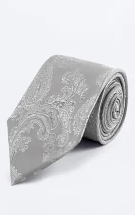 Dobell Krawatte, Paisley, Silber
