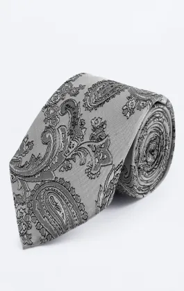 Dobell Krawatte, Paisley, Grau