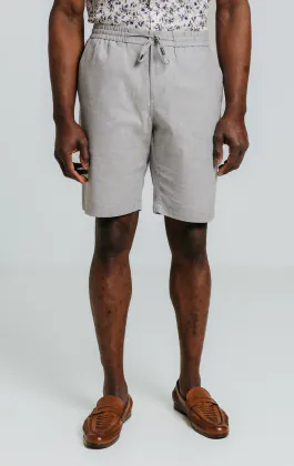 Hellgraue Leinen Shorts