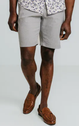 Hellgraue Leinen Shorts