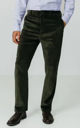 Grüne Cord-Lässig-Hose