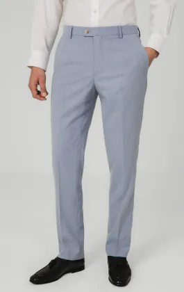 Hellblaue Hopsack-Anzug Hose