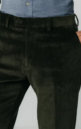 Dobell Grüne Cordhose