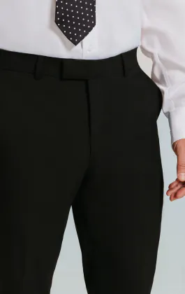 Hose, Schwarz, Slim-Fit