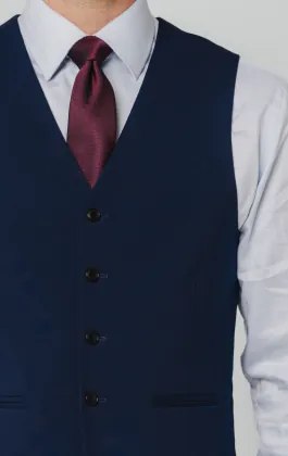 Blau Slim-Fit Weste