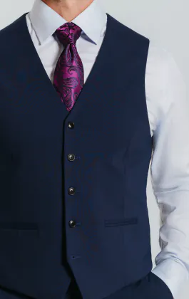 Blau Slim-Fit Weste