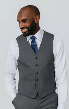 Grau Slim-Fit Weste